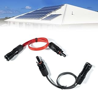 Solar Verlängerungskabel 4mm², 42cm Solarkabel Kabel, PV Verlängerungskabel mit Stecker Kupplu…