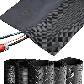 Etm – Kabelschutzmatte 3 mm, Kabelmatte, Kabelschutzmatte Outdoor kabelmatten Gummi (Feinriefenma…