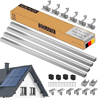 Balkonkraftwerk Halterung Ziegeldach – Dachmontage Set für 2 Solarmodule 30-45 mm Rahmenhöhe – …