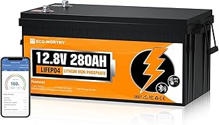 ECO-WORTHY LiFePO4 280Ah Bluetooth, Lithium Batterie 12V 280ah mit BMS Low Temperature Schutz und…