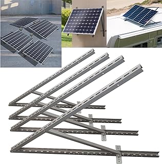 M03 4 Stück 116cm/45.6 Zoll 10kg für 2 Solarmodul (100W-600W), 0-90° Verstellbar PV Aufstände…
