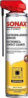 SONAX Elektronik+KontaktReiniger mit EasySpray (400 ml) hochaktiver, schnell ablüftender Reinige…